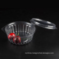 Round Clamshell Bowl Food Storage Container Transparent Fruit Food Packing PET Disposable 14g Accept Food Grade